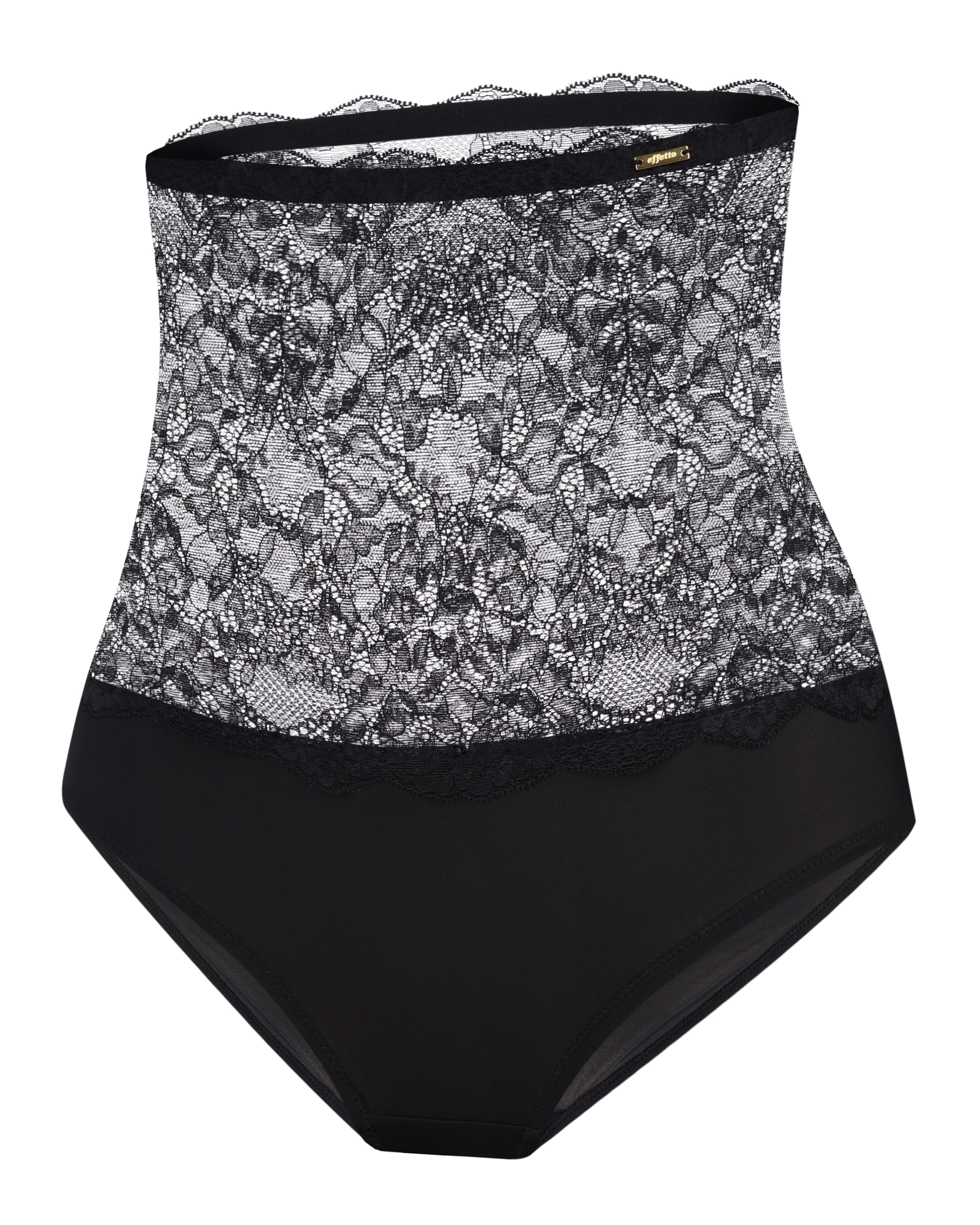 High-waisted light shape lace Briefs 021 031 black