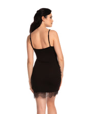 Bamboo Chemise spaghetti strap 0210/1 black