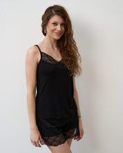 Bamboo cami shorts Set 02102 black