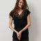 Bamboo t-shirt shorts Set 02103 black