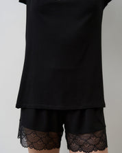 Bamboo t-shirt shorts Set 02103 black