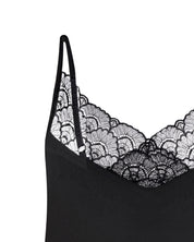 Bamboo Chemise spaghetti strap 02104 black