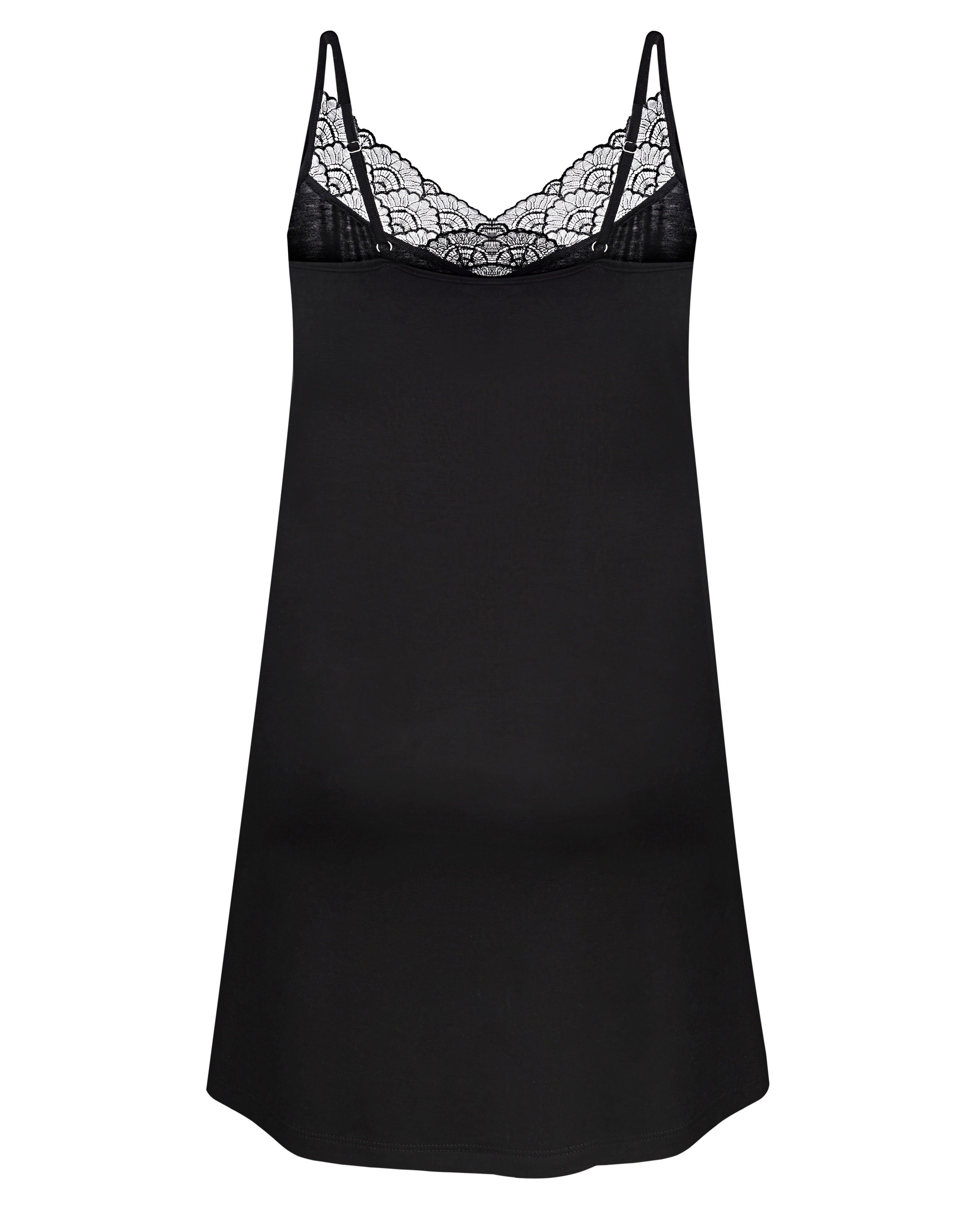 Bamboo Chemise spaghetti strap 02104 black