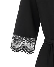 Bamboo 3/4 sleeve Robe 02105 black