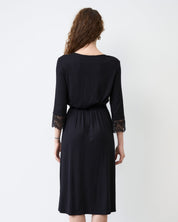 Bamboo 3/4 sleeve Robe 02105 black