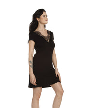 Bamboo t-shirt Nightgown 0211/1 black
