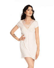 Bamboo t-shirt Nightgown 0211/1 ecru