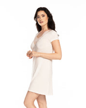 Bamboo t-shirt Nightgown 0211/1 ecru