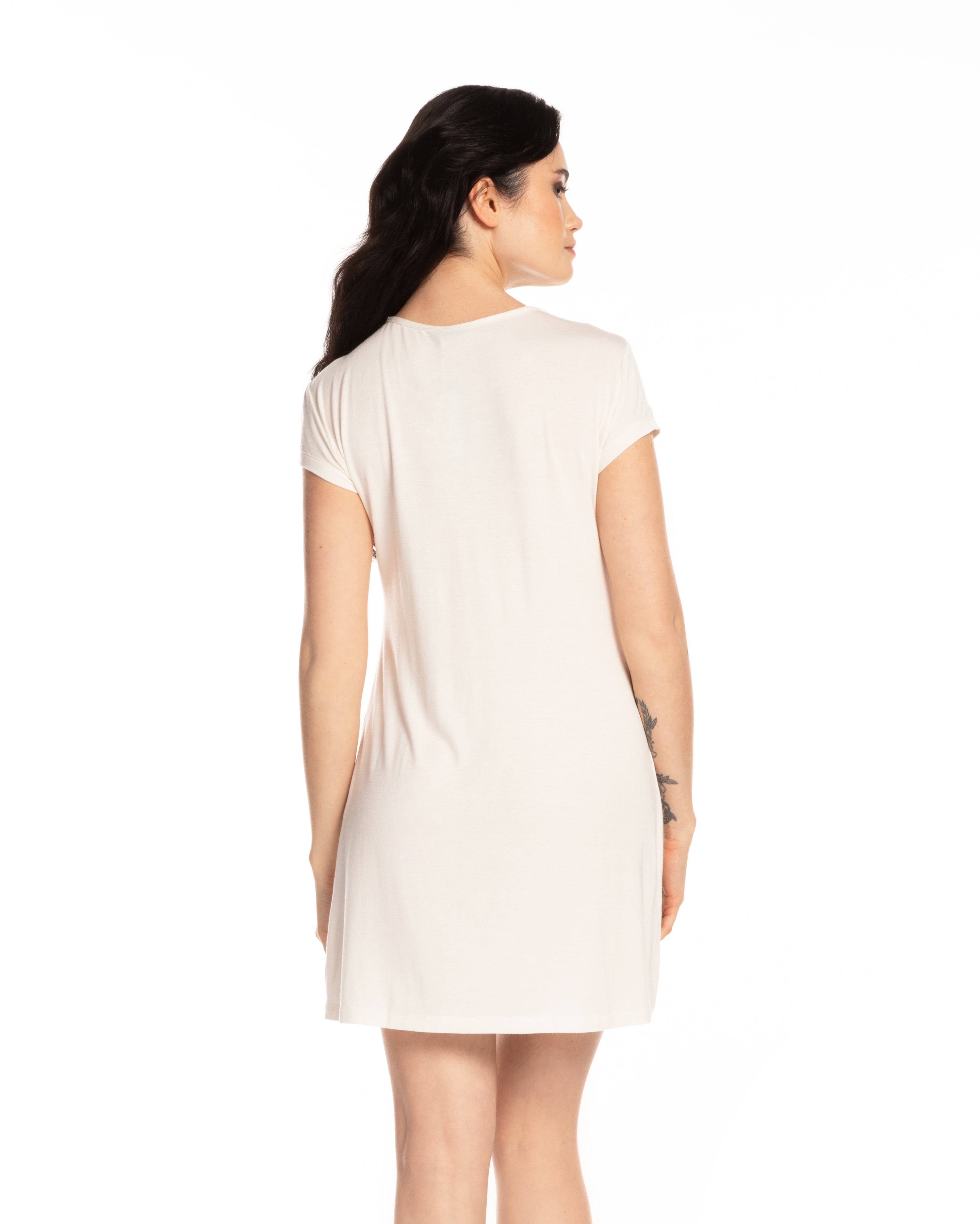 Bamboo t-shirt Nightgown 0211/1 ecru