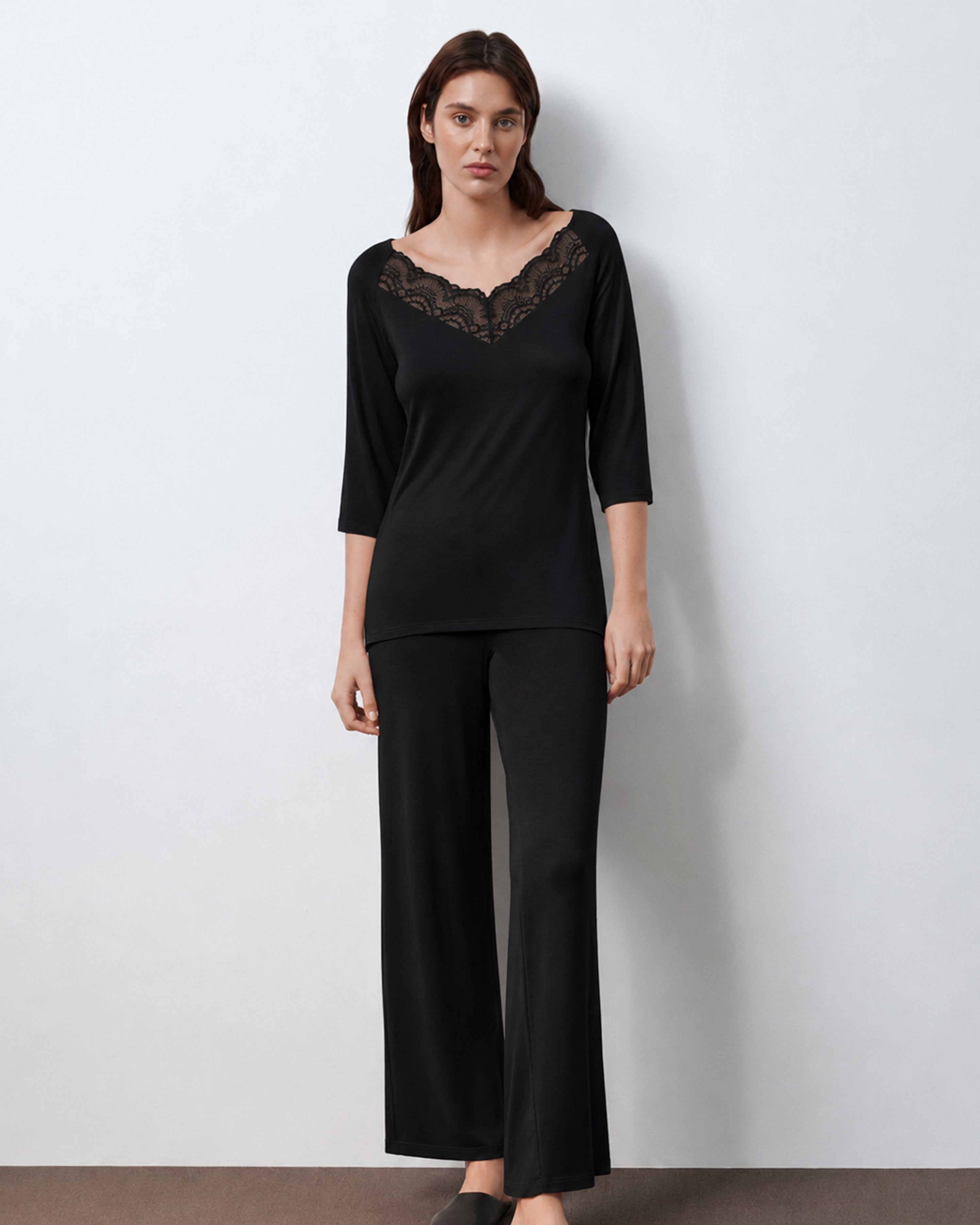 Bamboo Pajama 3/4 sleeve 02114 black
