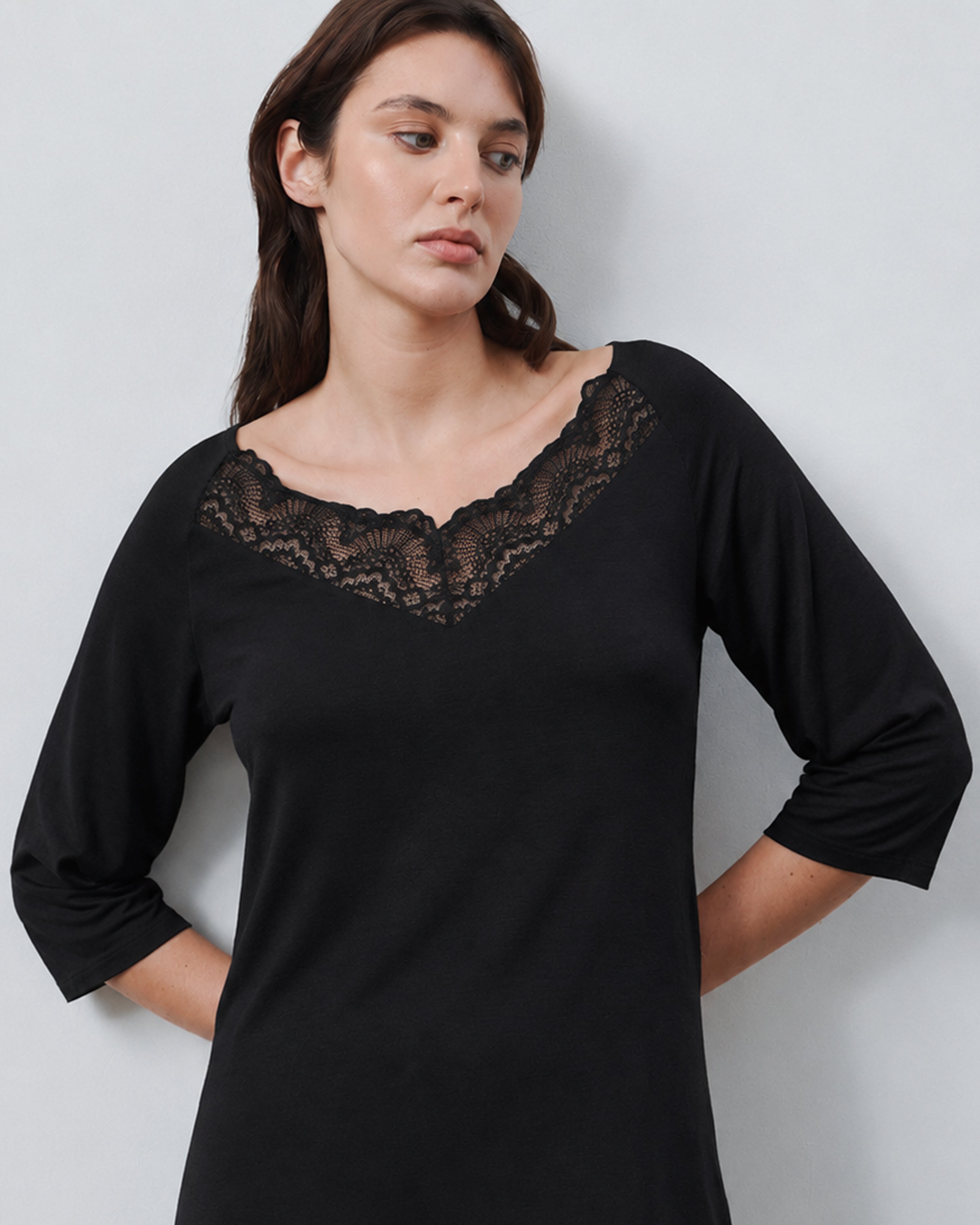 Bamboo Pajama 3/4 sleeve 02114 black