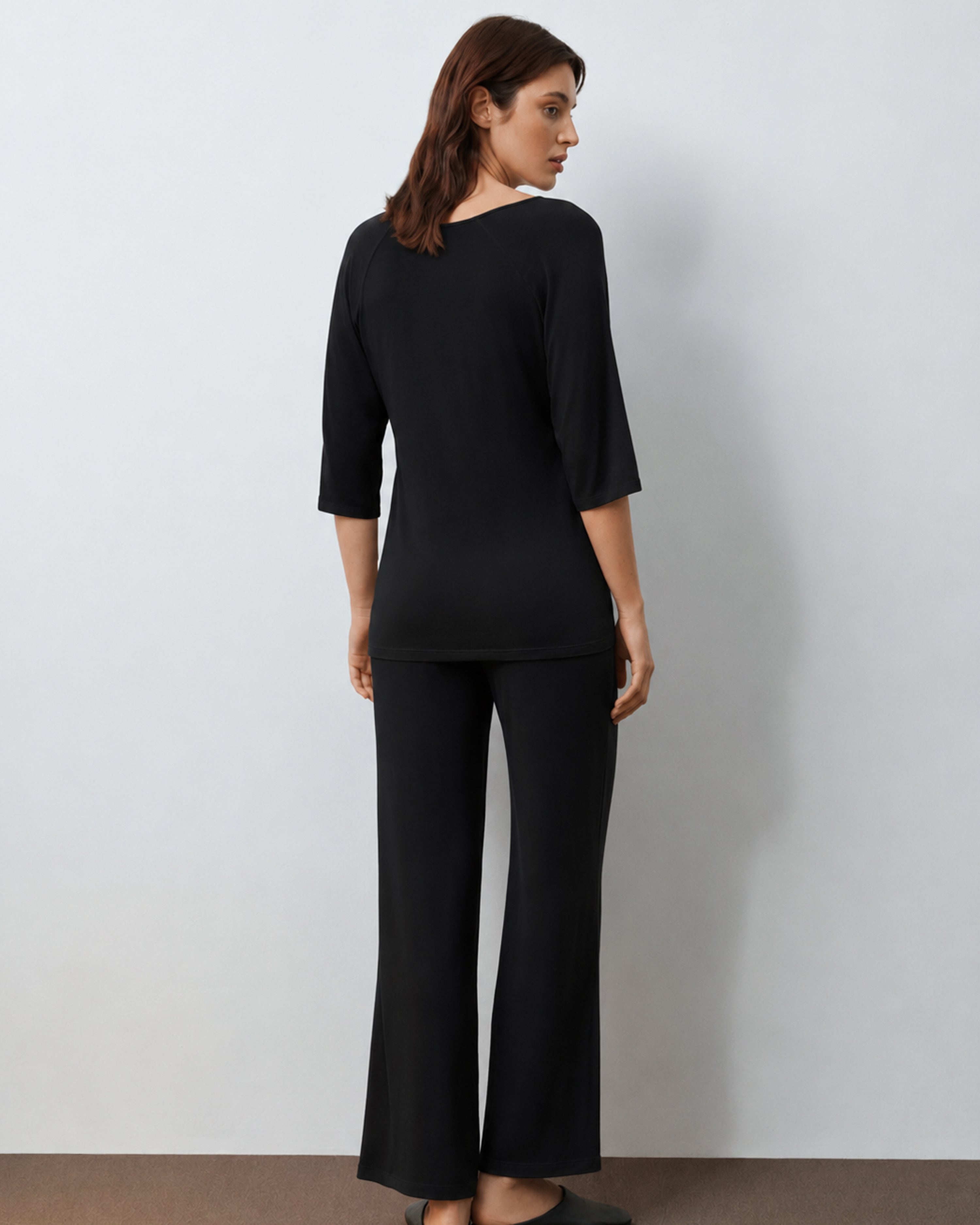 Bamboo Pajama 3/4 sleeve 02114 black