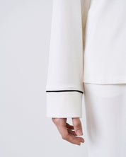 Bamboo button-up long sleeve Shirt 02116/1 ivory