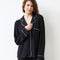 Bamboo button-up long sleeve Shirt 02116/1 black
