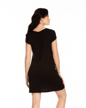 Bamboo t-shirt Nightgown 0211 black