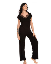 Bamboo t-shirt Pajama 0212/1 black
