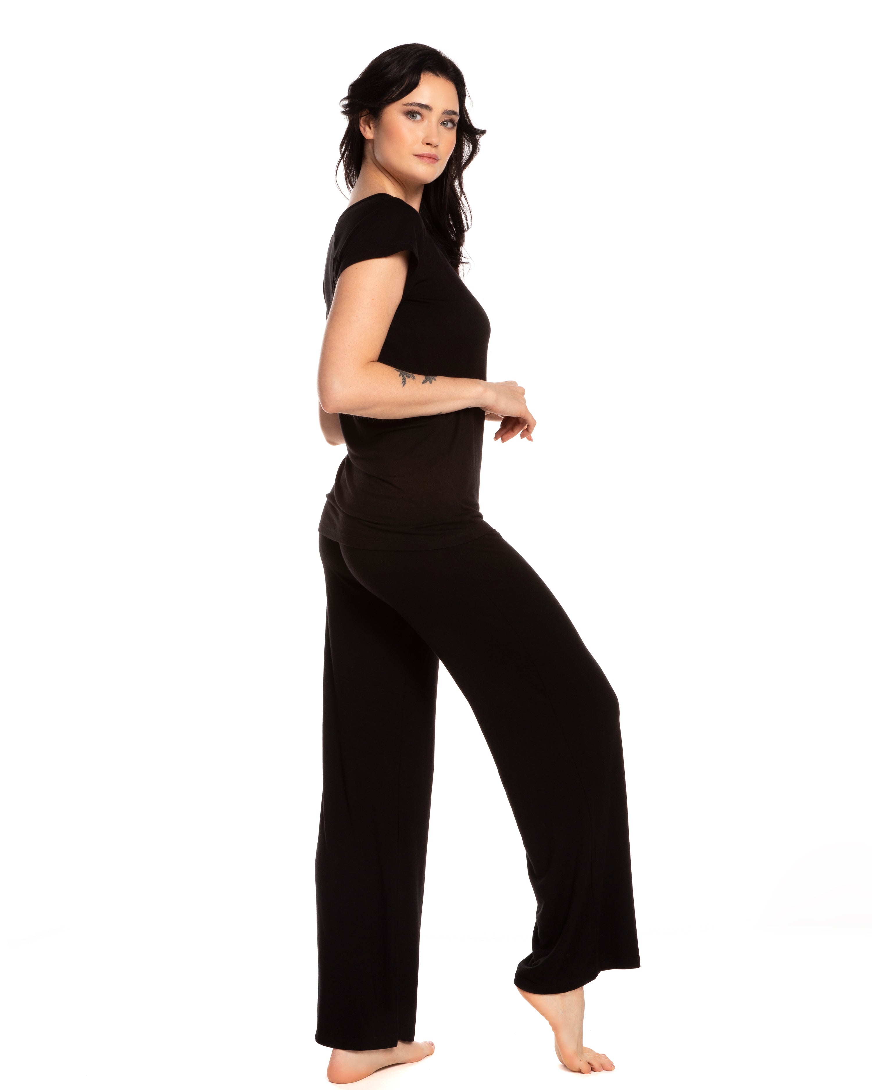 Bamboo t-shirt Pajama 0212/1 black