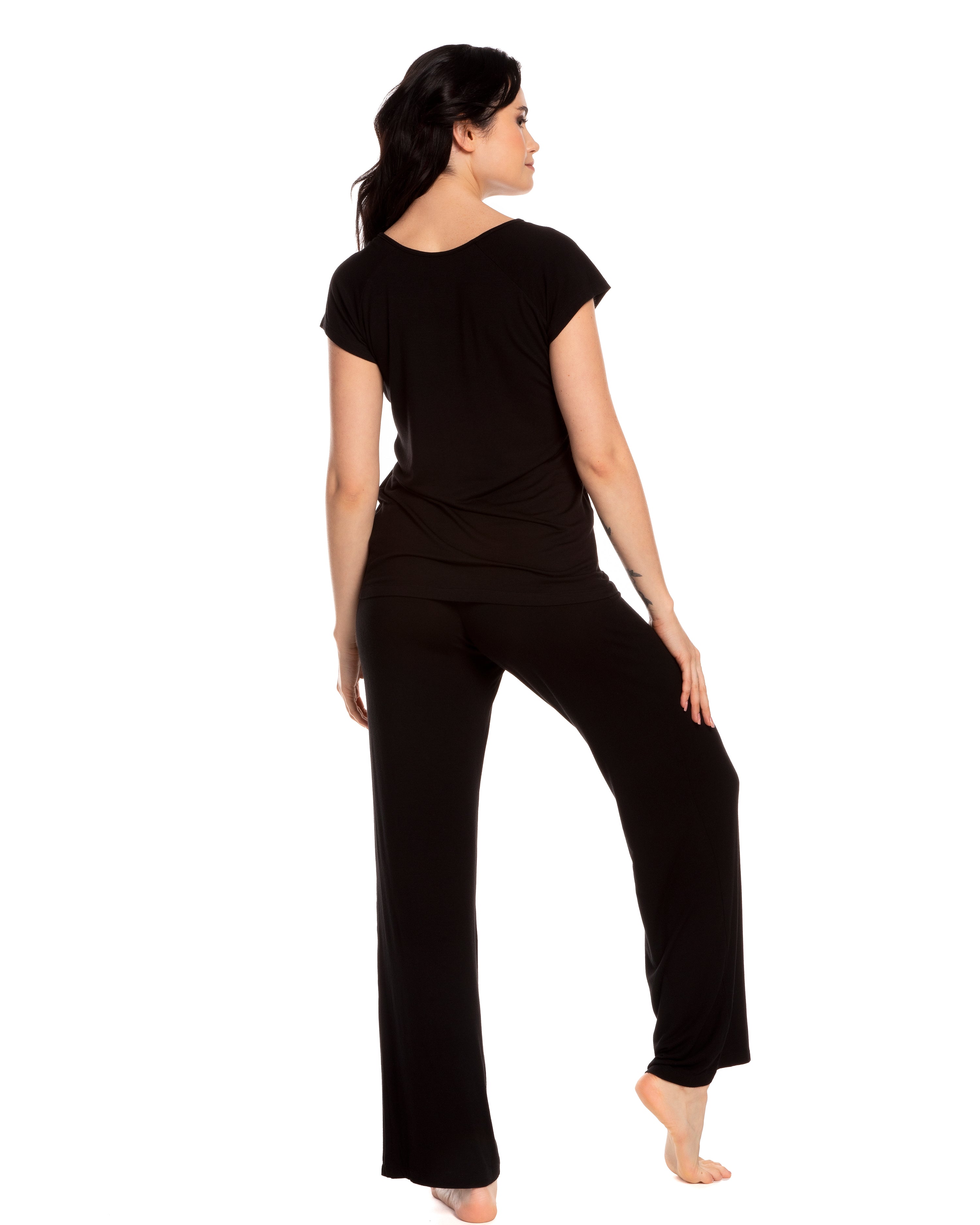 Bamboo t-shirt Pajama 0212/1 black