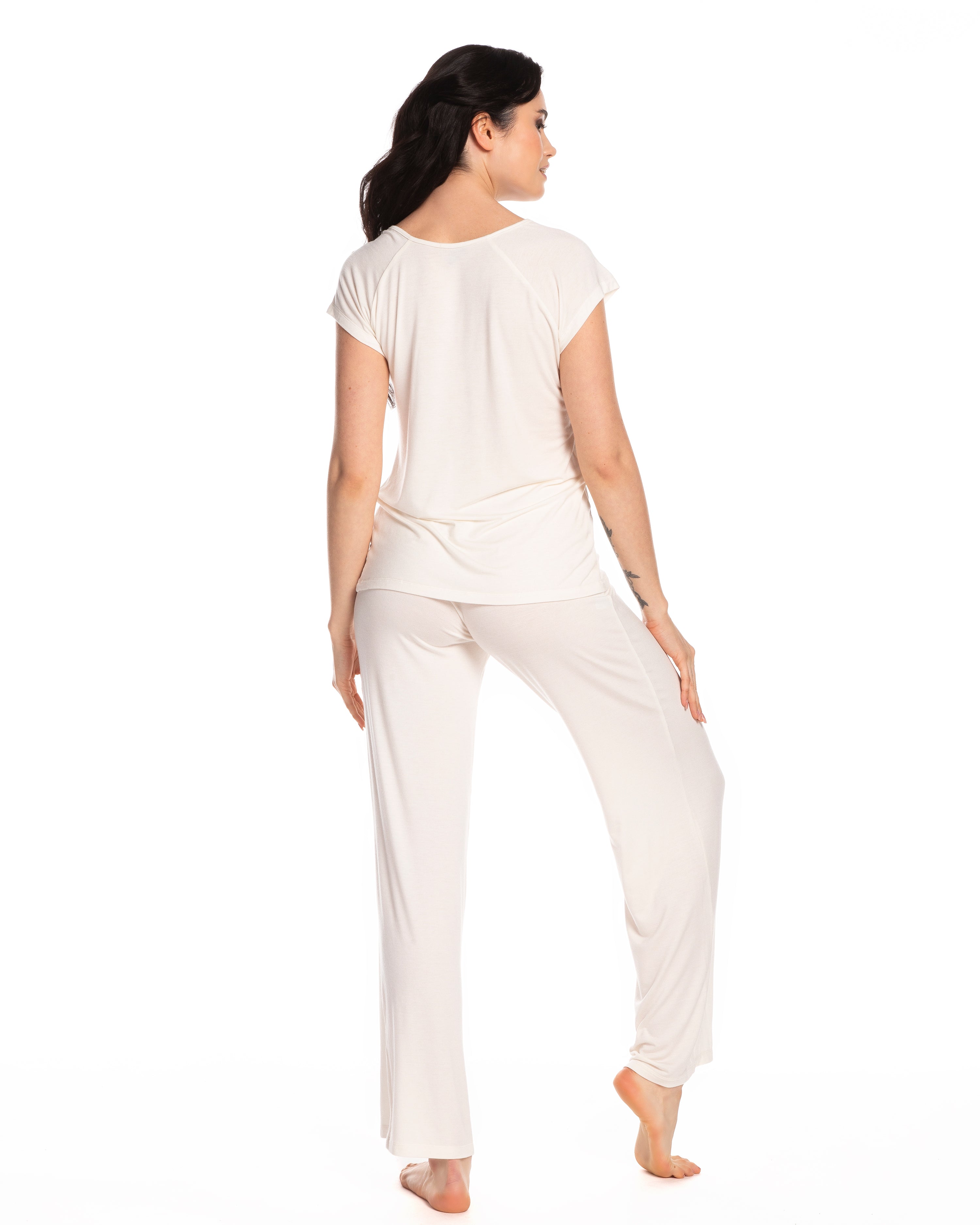 Bamboo t-shirt Pajama 0212/1 ecru