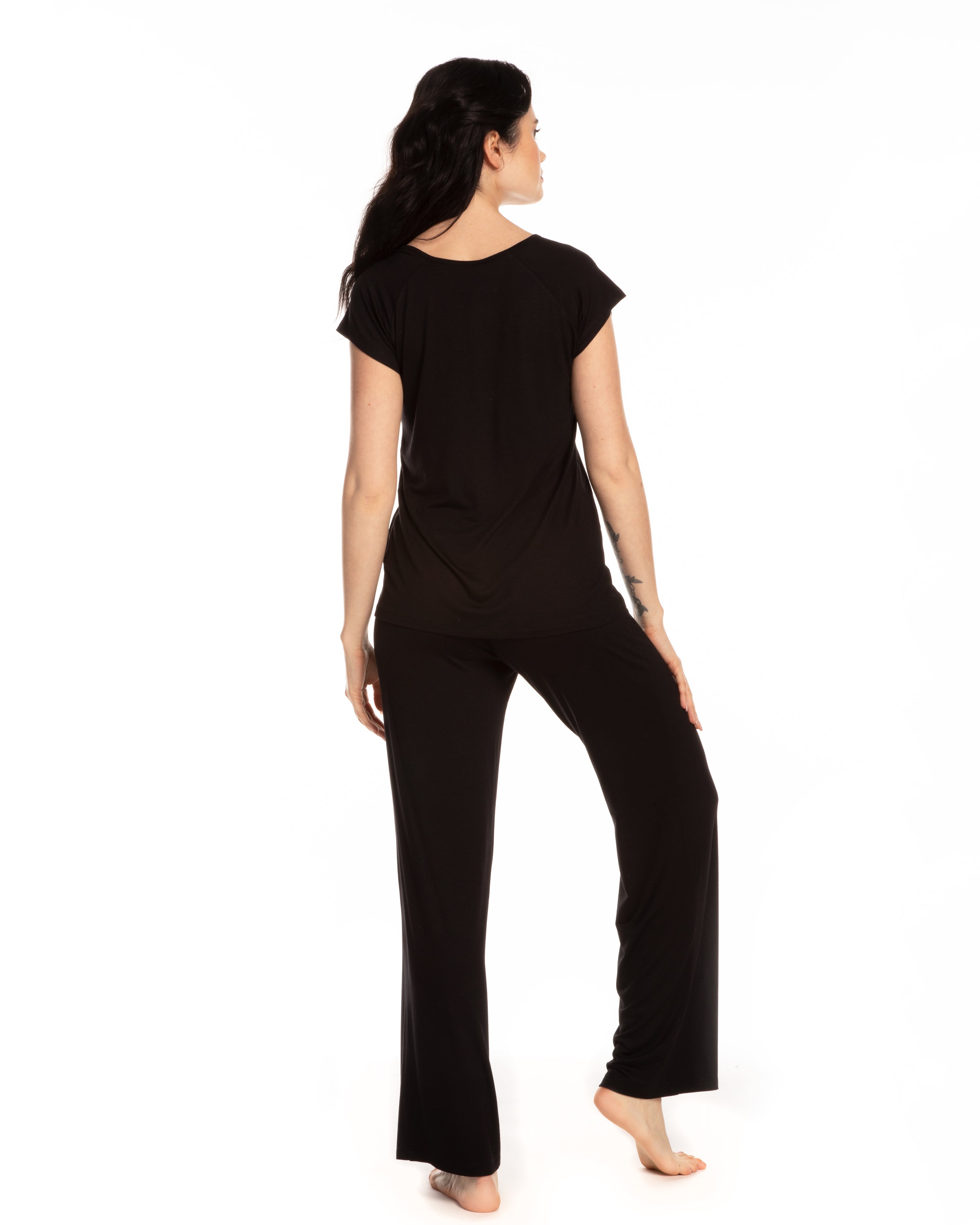 Bamboo t-shirt Pajama 0212 black