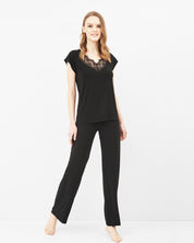 Bamboo t-shirt Pajama 0212 black