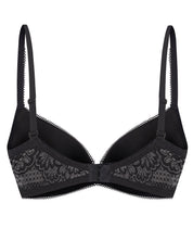 Plunge molded push-up Bra 022 001 black