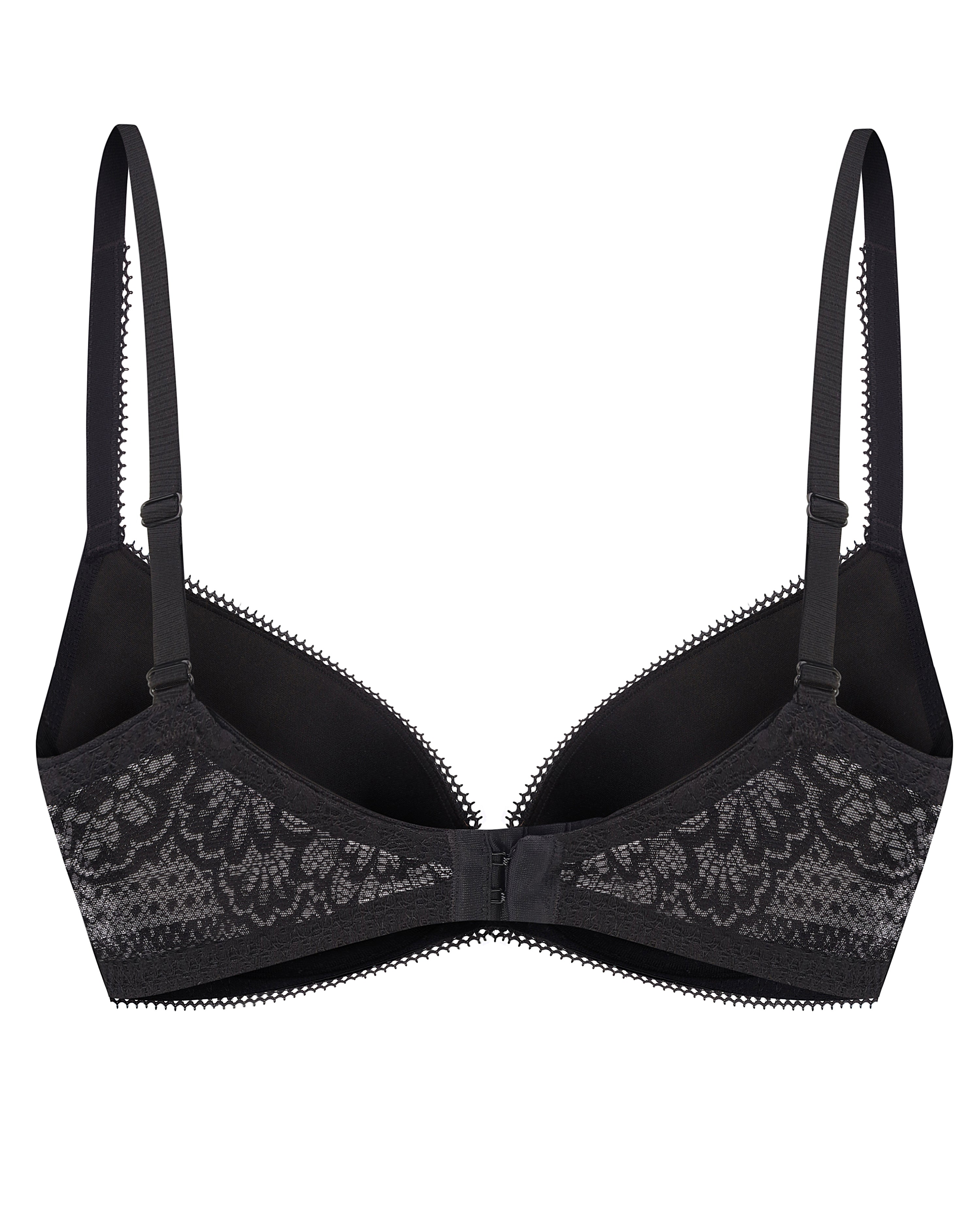 Plunge molded push-up Bra 022 001 black