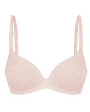 Plunge molded push-up Bra 022 001 silver peony