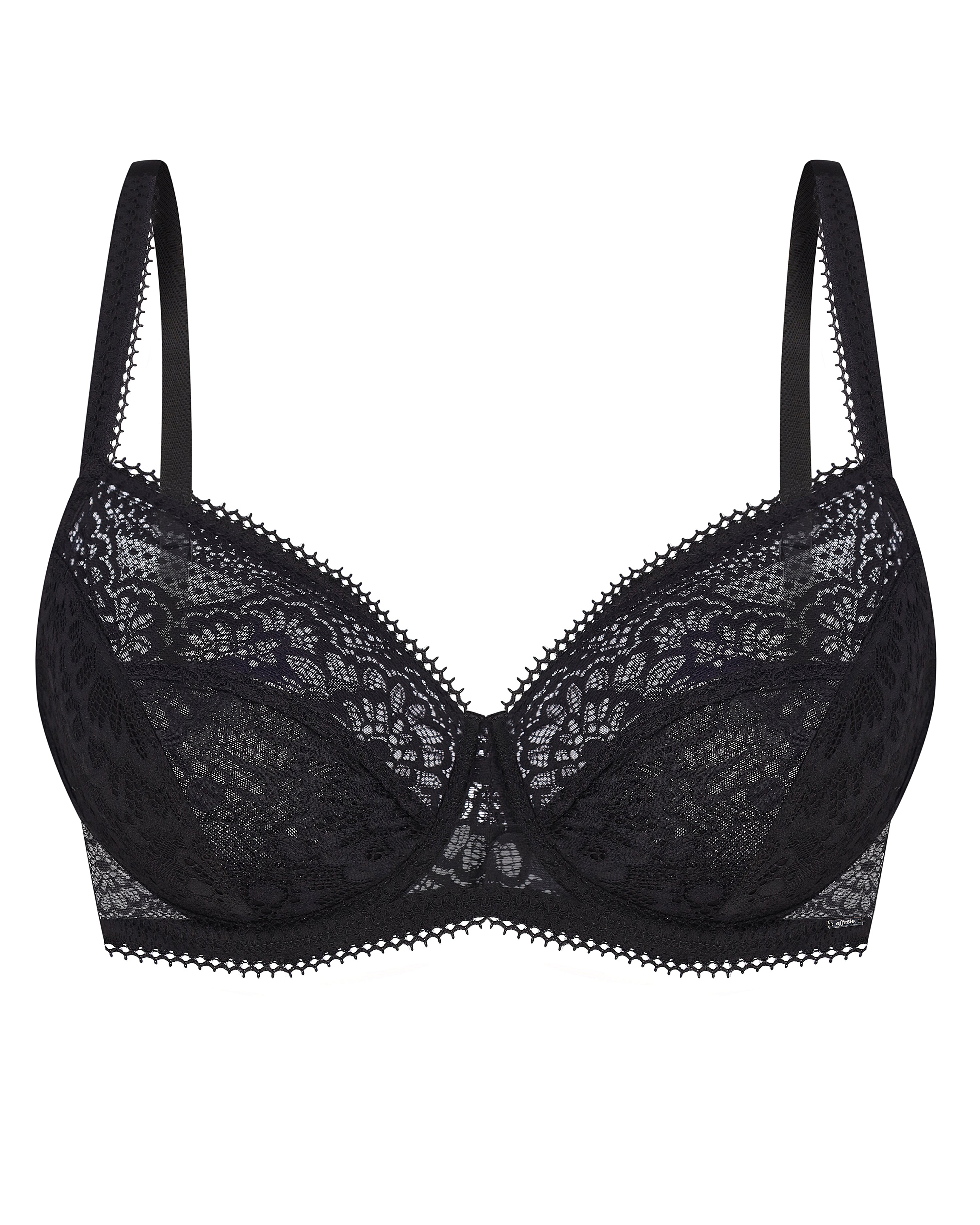 Full coverage non-padded cup Bra 022 013 black