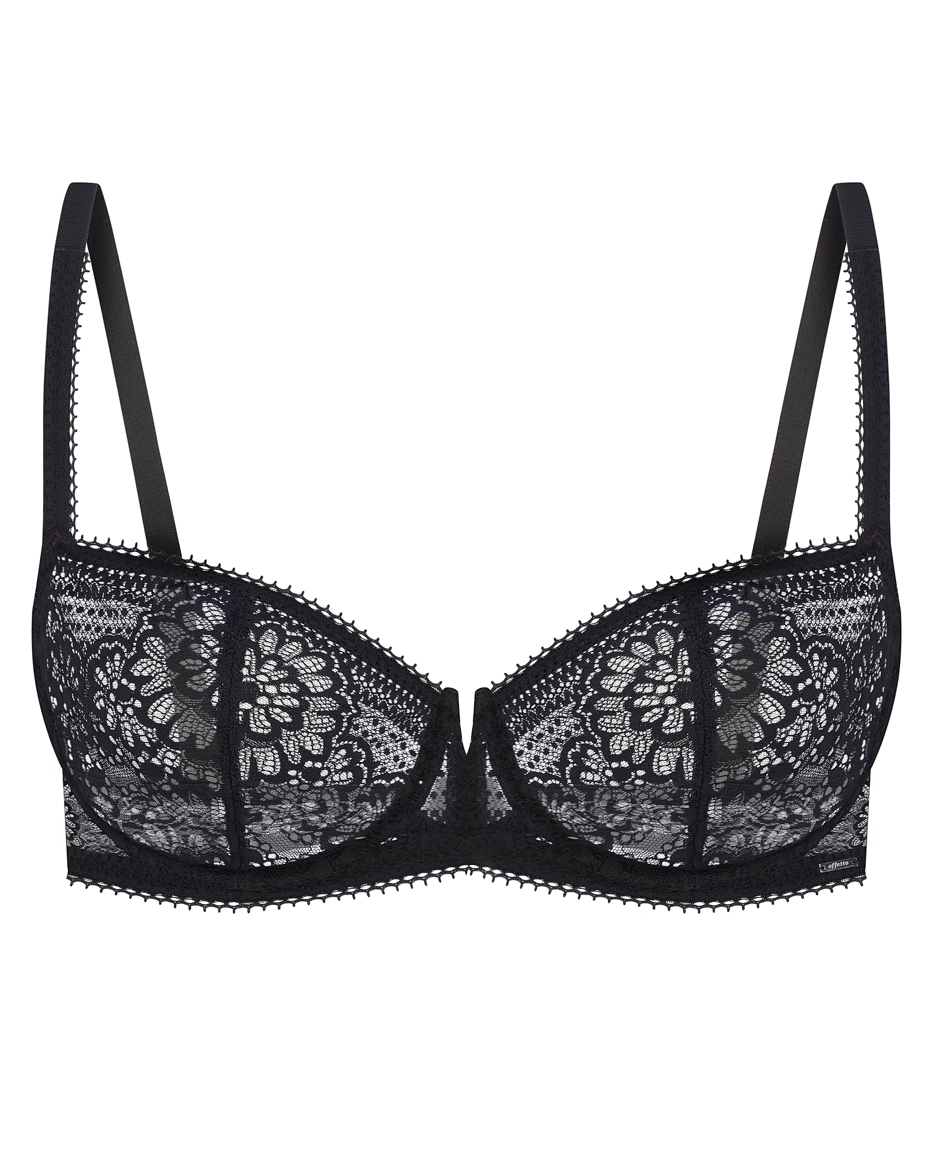 Non-padded balconette Bra 022 014 black