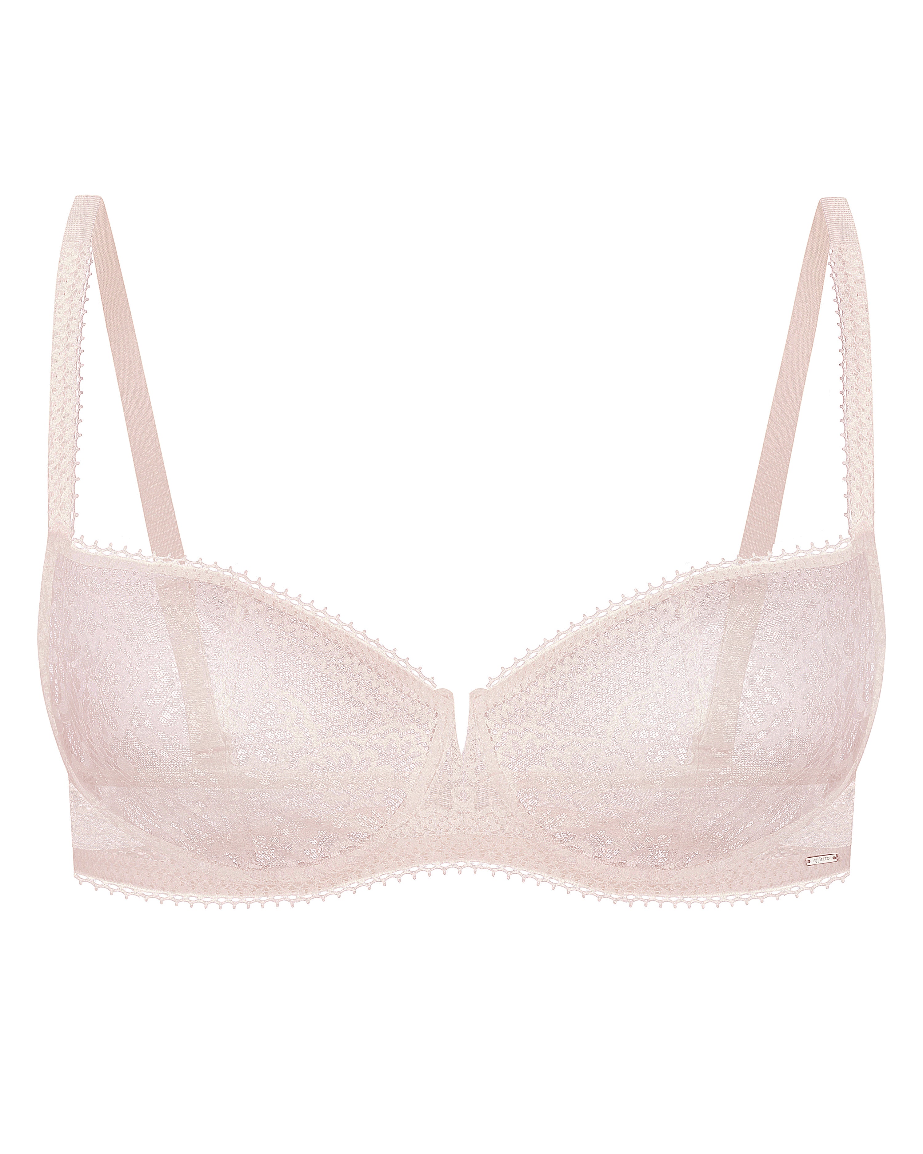 Non-padded balconette Bra 022 014 silver peony