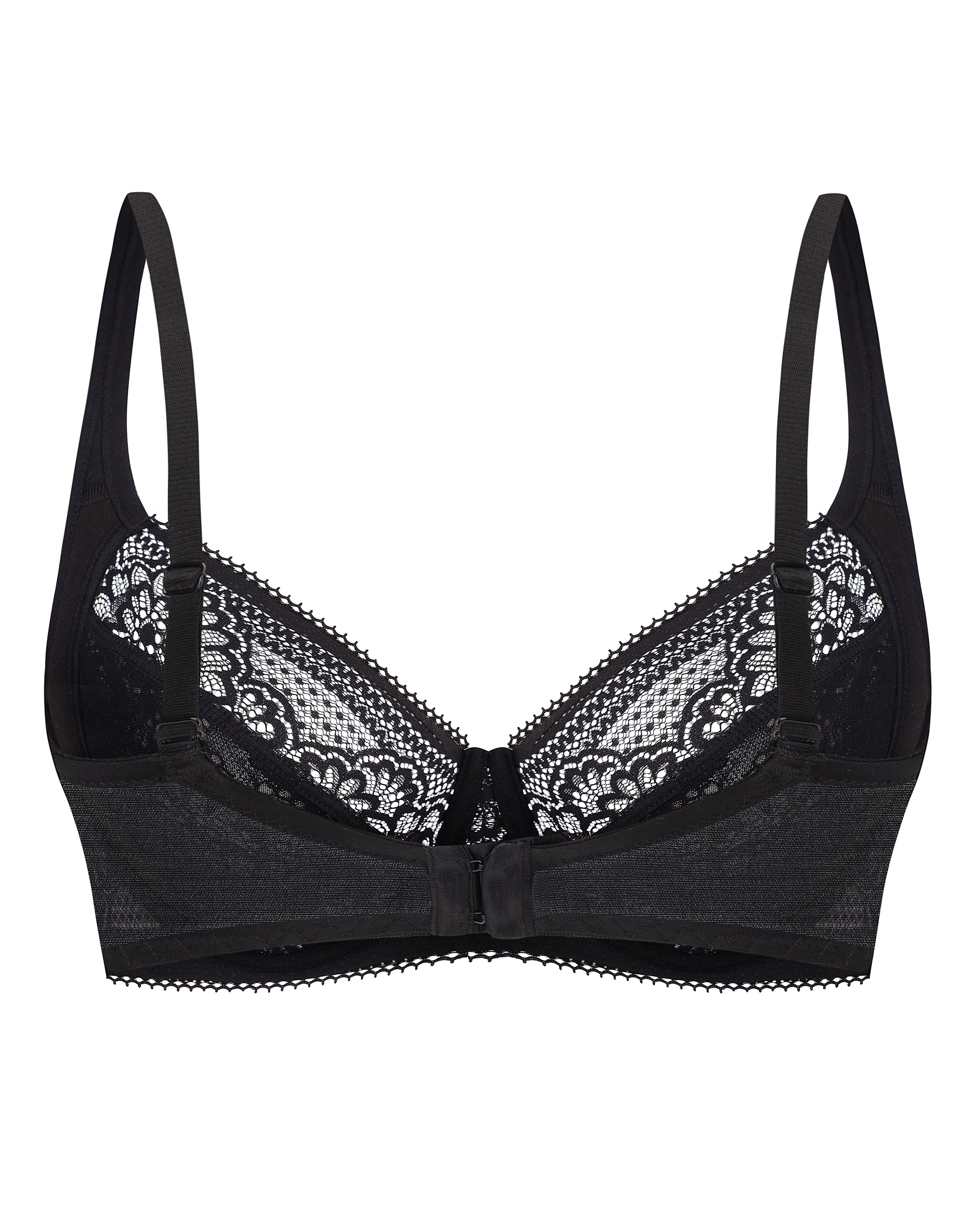 Full coverage non-padded side support Bra 022 015 black
