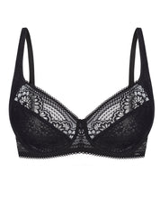 Full coverage non-padded side support Bra 022 015 black
