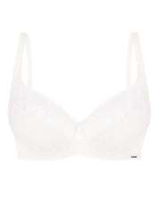 Full coverage non-padded side support Bra 022 015 ivory