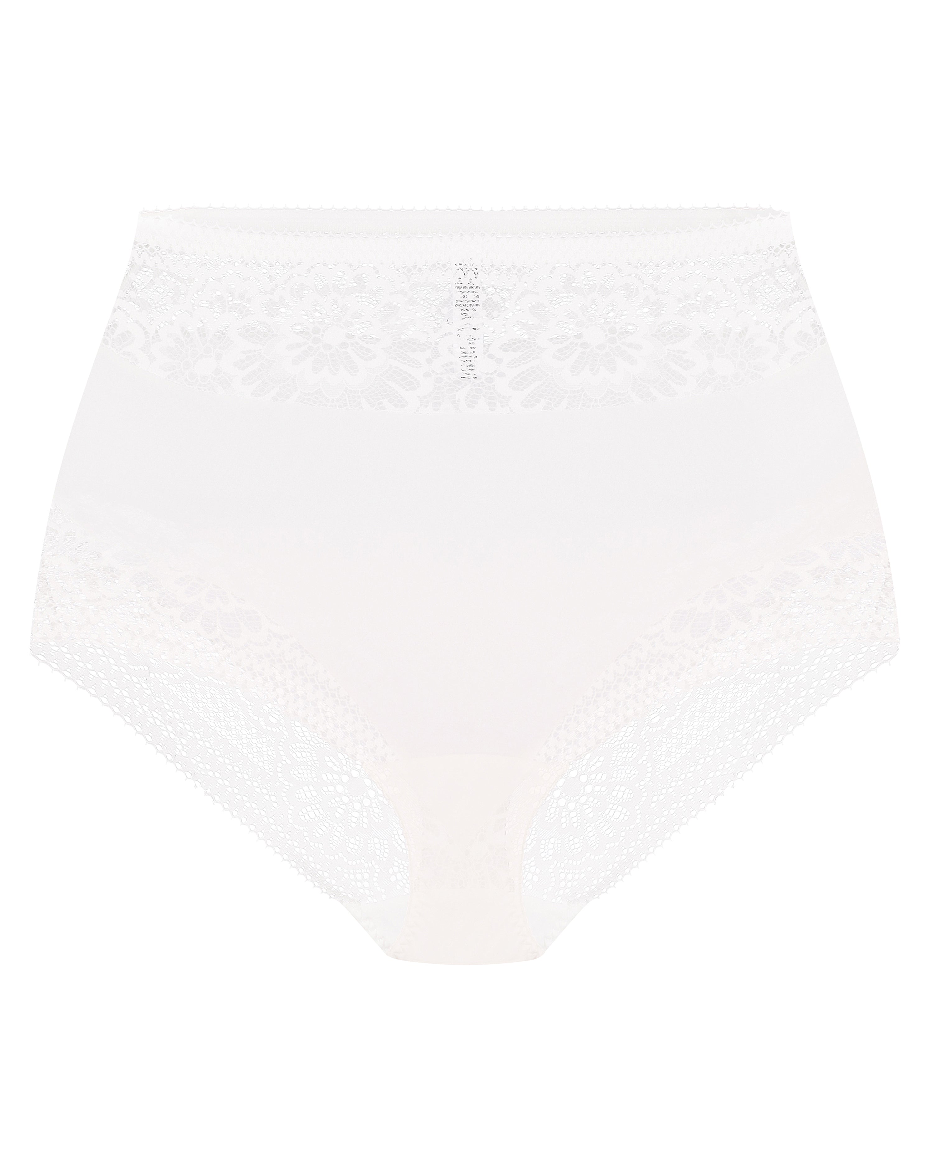 High-waisted light shape lace Briefs 022 031 ivory