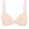 Plunge molded push-up Bra 023 001 ivory + silver peony
