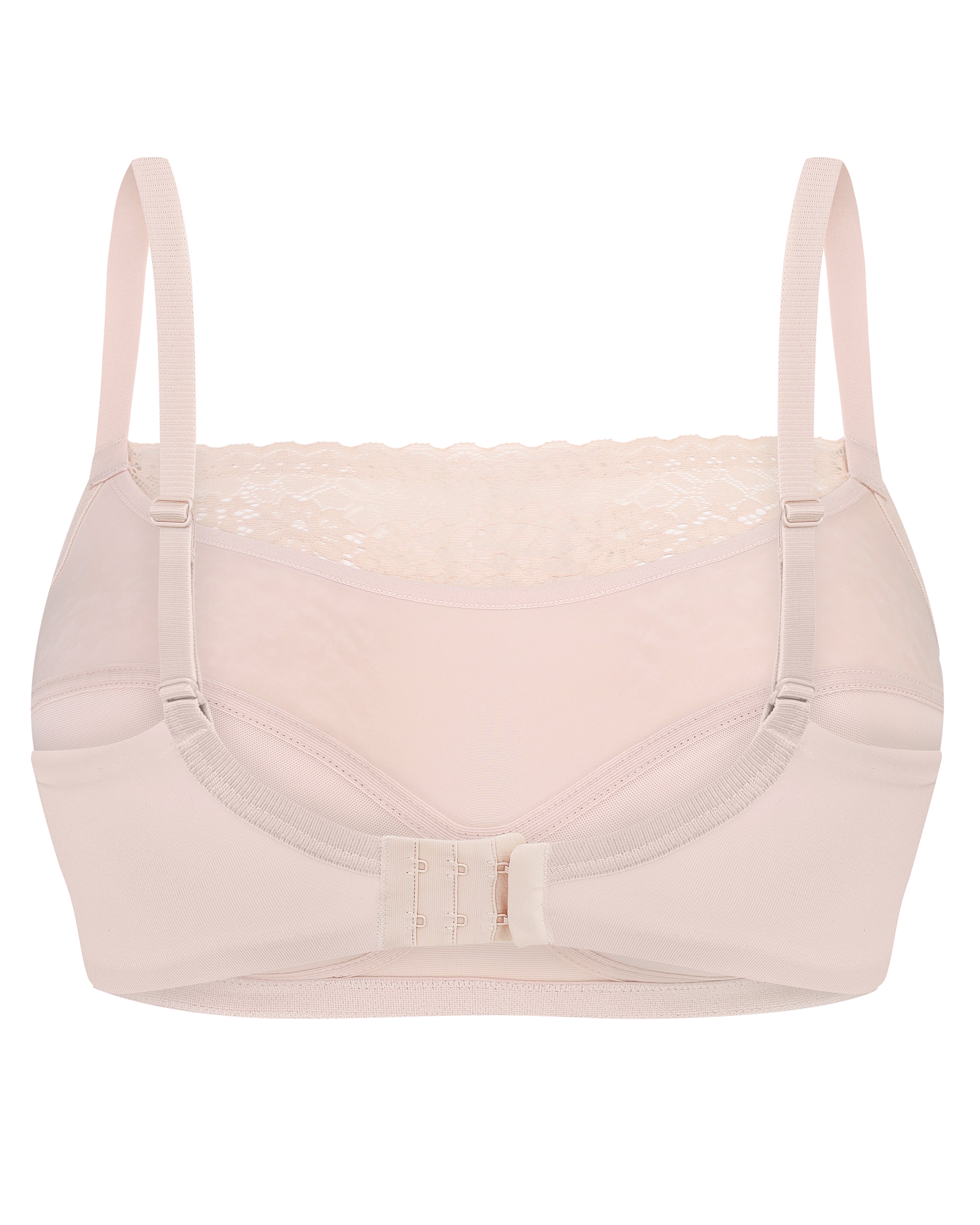Full coverage non-padded wireless bandeau Bra 023 008 silver peony