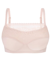 Full coverage non-padded wireless bandeau Bra 023 008 silver peony