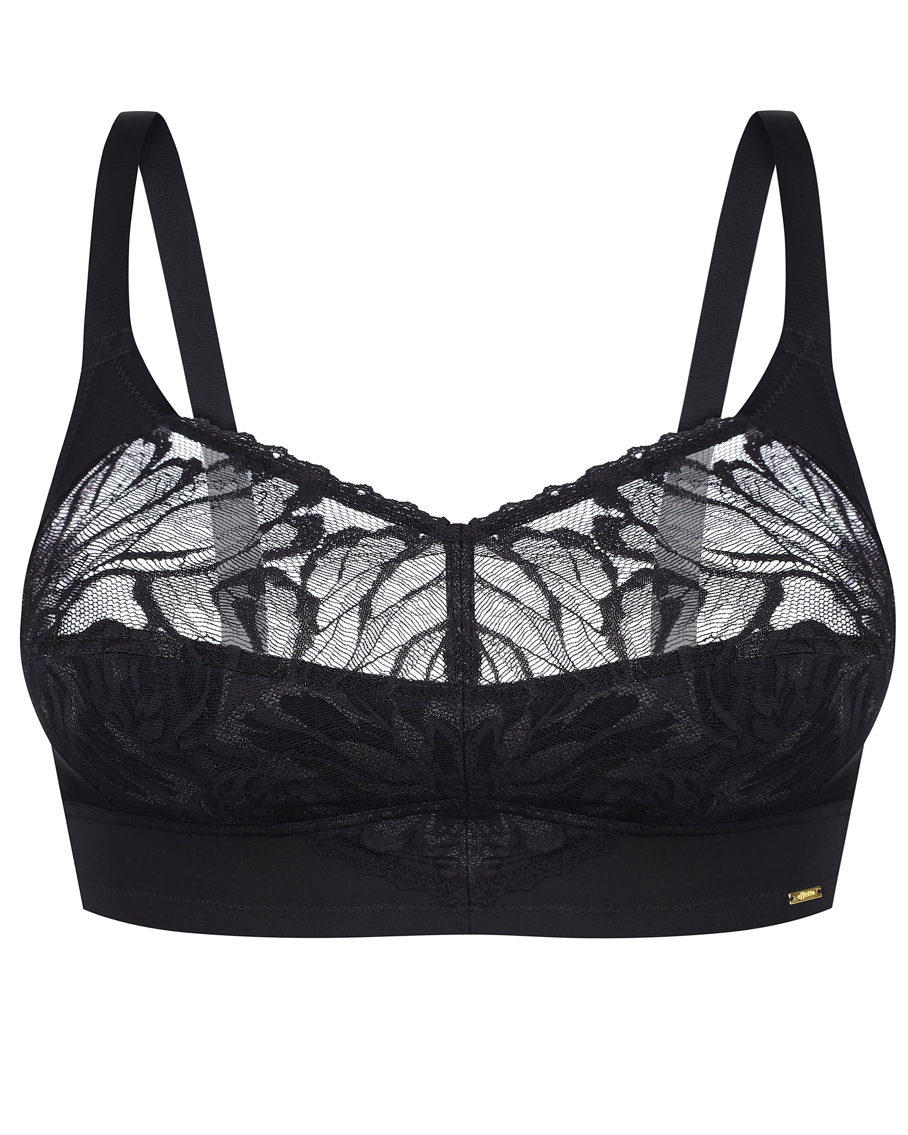 Full coverage non-padded wireless bandeau Bra 024 008 black