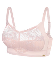 Full coverage non-padded wireless bandeau Bra 024 008 silver peony
