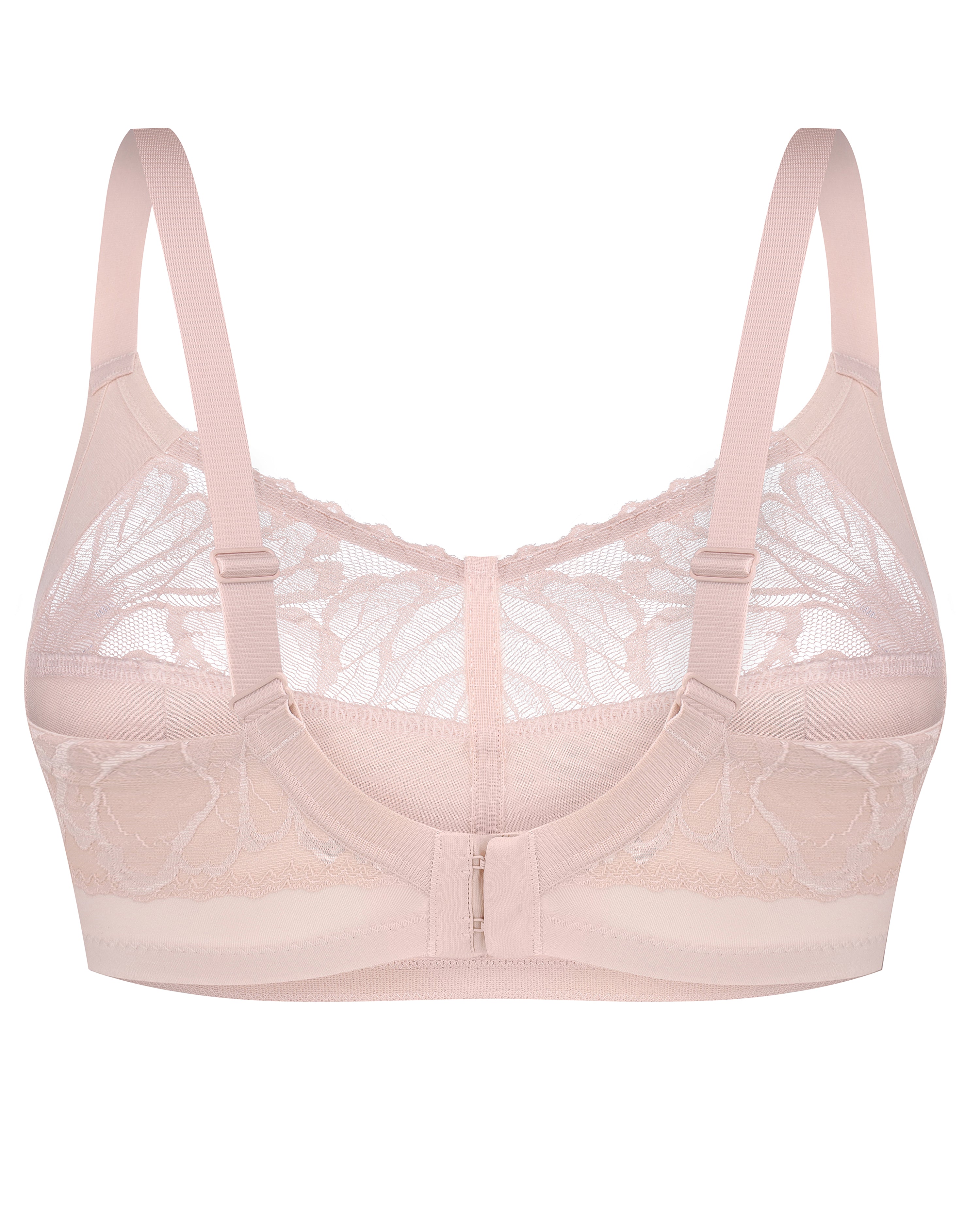 Full coverage non-padded wireless bandeau Bra 024 008 silver peony