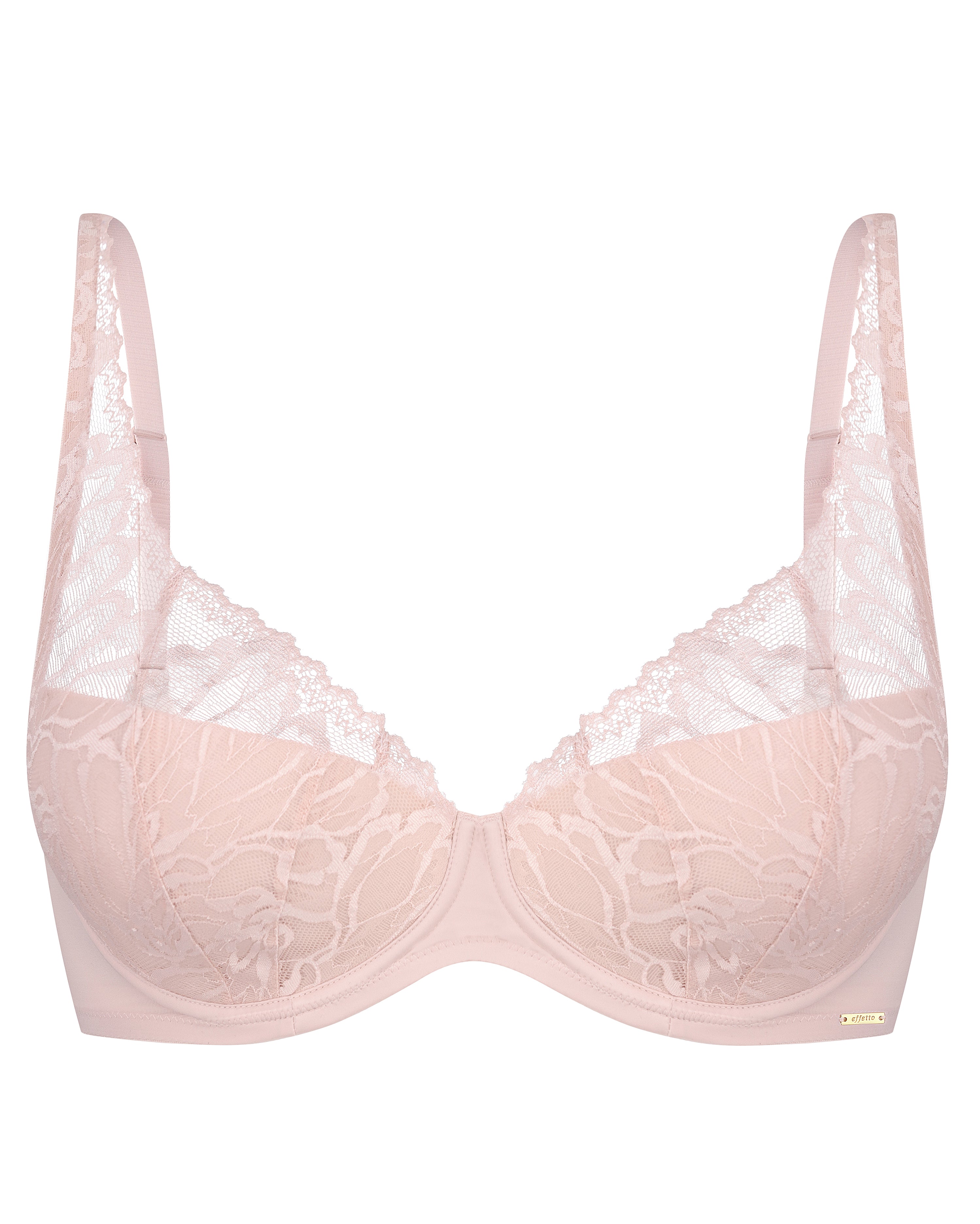 Plunge padded bralette Bra 024 011 silver peony