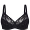Full coverage half-padded side support Bra 024 012 black