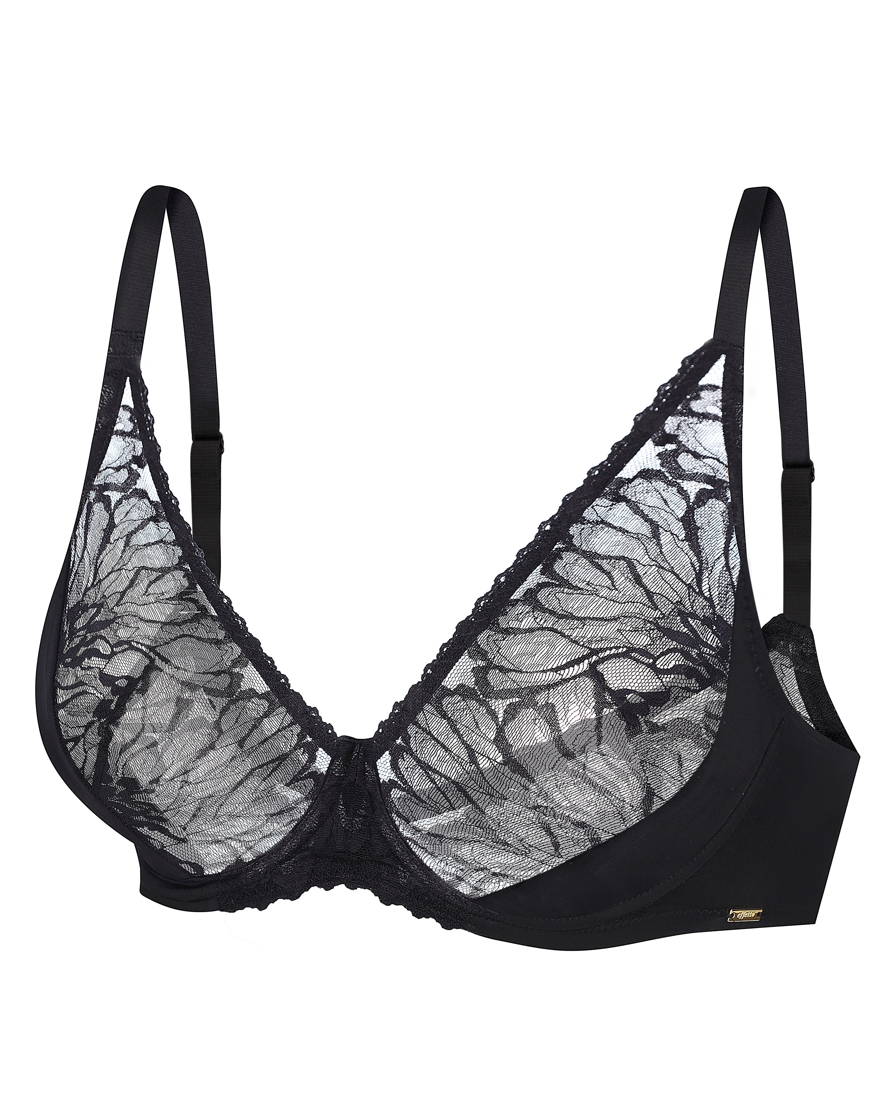 Plunge non-padded bralette Bra 024 016 black