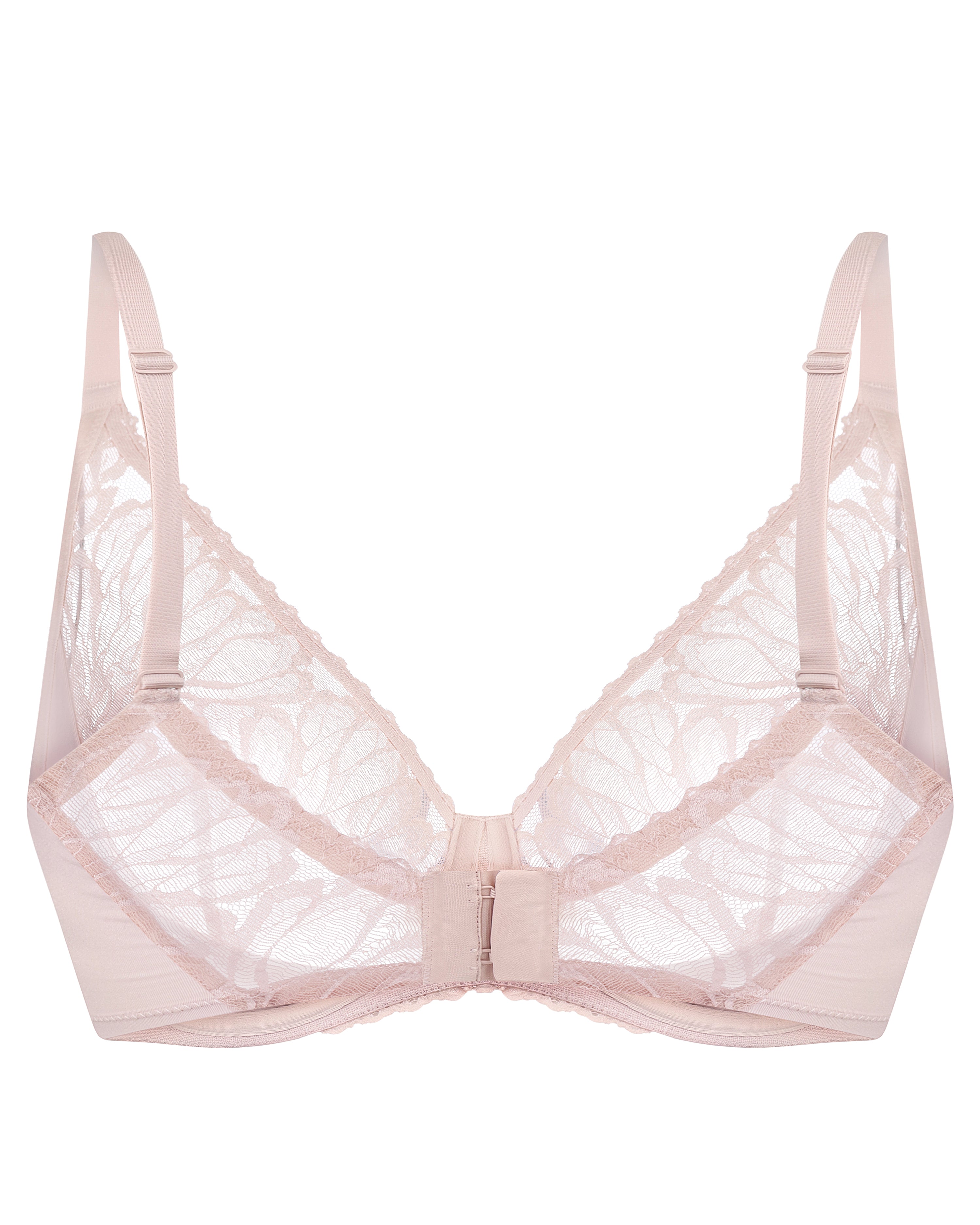 Plunge non-padded bralette Bra 024 016 silver peony