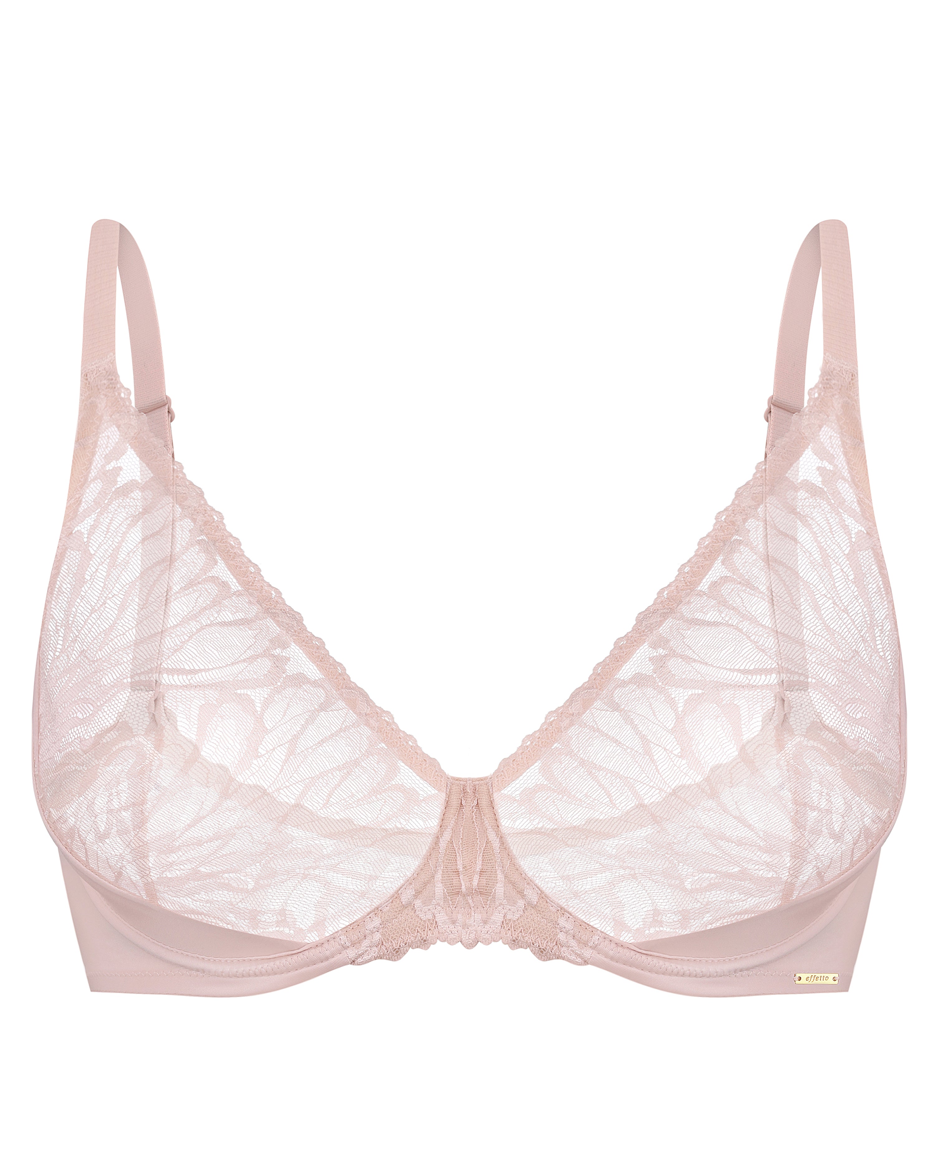 Plunge non-padded bralette Bra 024 016 silver peony