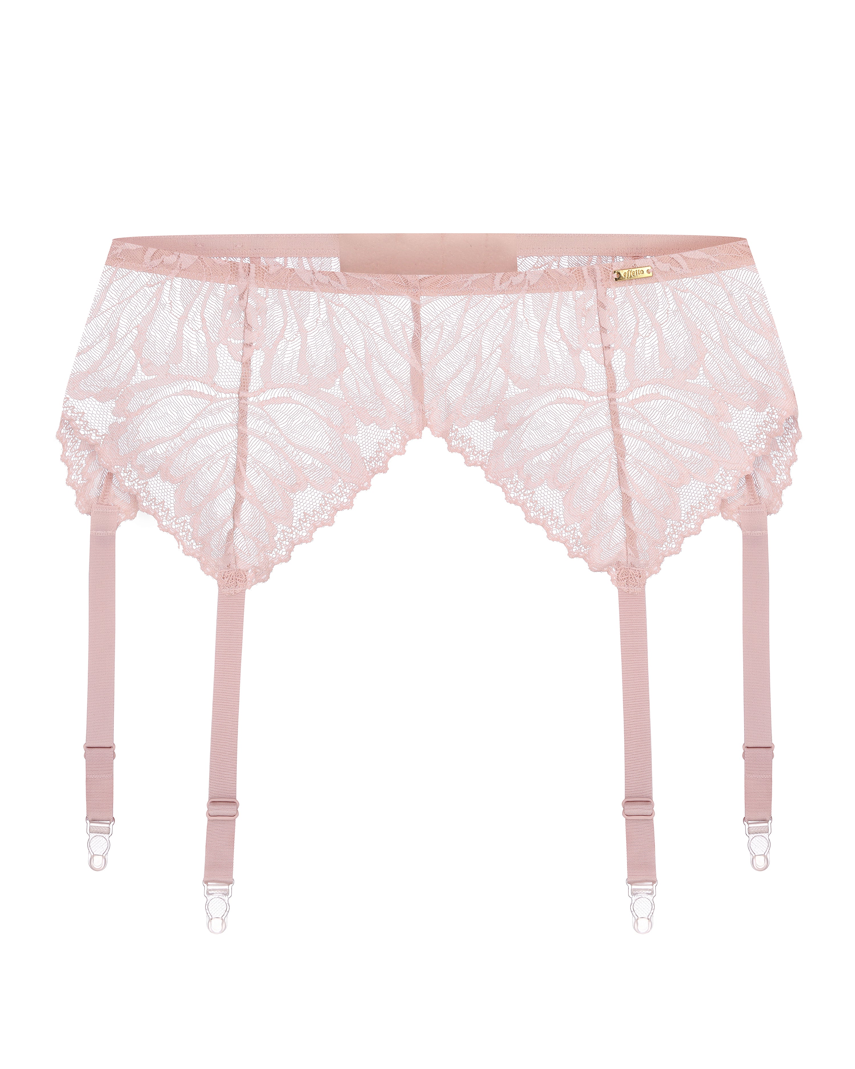 Garter belt 024 055 silver peony