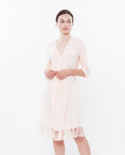 Bamboo 3/4 sleeve Robe 0252 light peach