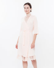 Bamboo 3/4 sleeve Robe 0252 light peach