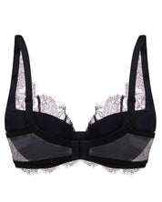Plunge padded push-up Bra 026 011 black/pink
